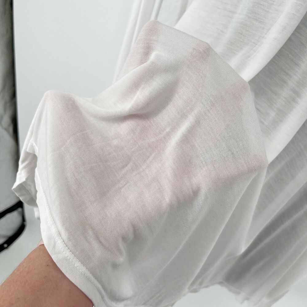 Lauren Moshi NEW Angel Oversized T-Shirt w/ Mini Tennis Rackets Size M/L White - Picture 11 of 11